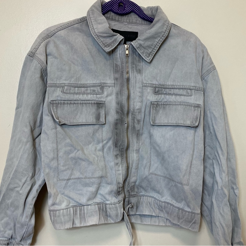 Kendall and Kylie Stone Denim Jacket. Blue. Size Medium. NWT.